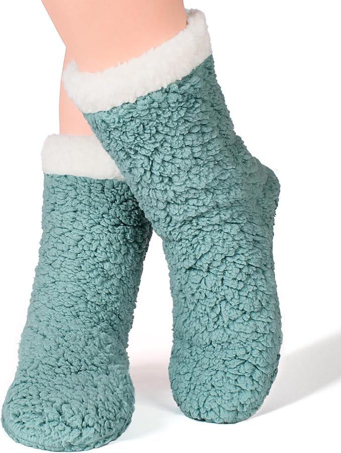 cosyone1997 Women's Fuzzy Slipper Socks with Non-slip Grippers, Cozy & Unique Gifts