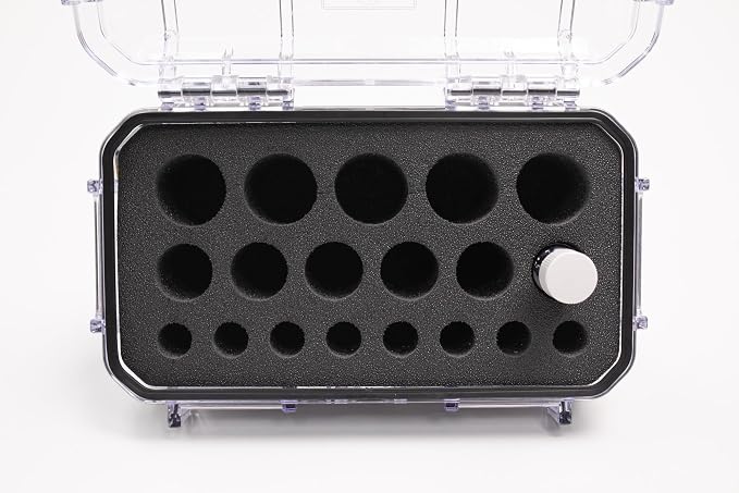 Evergreen EMT EMS Lockable Narcotics and Medication Storage Boxes / IP67 Waterproof/Airtight Dustproof for Ambulance, Emergency Services, Home Storage, Refrigerator Safe (Narcotics Foam + Clear)