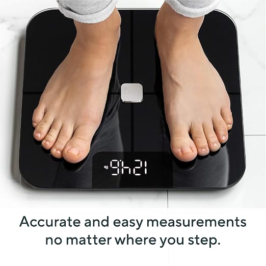 Wyze Smart Scale for Body Weight, Digital Scale for Body Weight BMI Muscle Mass, Heart Rate Monitor, Bluetooth Weight Scale with Baby/Pet/Luggage Mode, 400 lbs, Navy Blue
