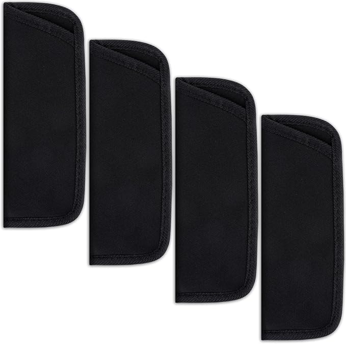 Xthrotsenk 4 Pack Eyeglass Case Soft Slip in Glasses Cases Black Eyeglasses Holder Protective Case for Travel Sunglasses Case Pouch Fabric Spectacle Pouch Soft Glasses Sleeve Holder
