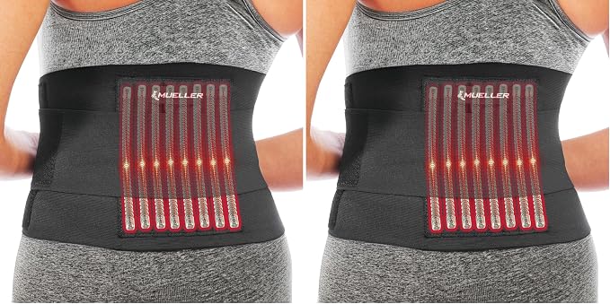 MUELLER Sports Medicine Adjustable Back Brace, Ideal for Upper and Lower Back Pain, Relief & Support for Men and Women, Strains, Sciatica, Scoliosis, Black
