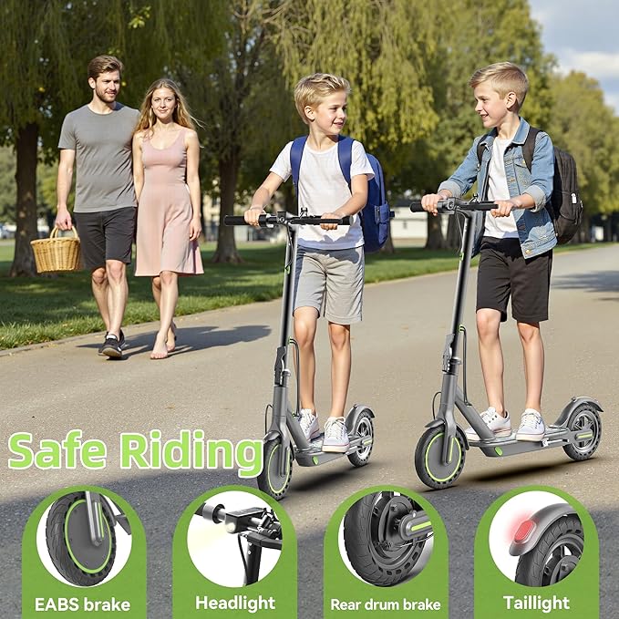Electric Scooter for Adults- 8.5"/10''/14'' Tires, Up to 19/22MPH by 350W/500W Motor, Max 12/21/23/27/62Miles Long-Range Foldable Commuting Adults Scooter with Double Braking System and App