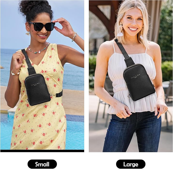 Lightweight Small Crossbody Sling Bag for Women | Mini Travel Purse,Multi-pocket with Card Slots,Durable Vegan Leather,Everyday Carry