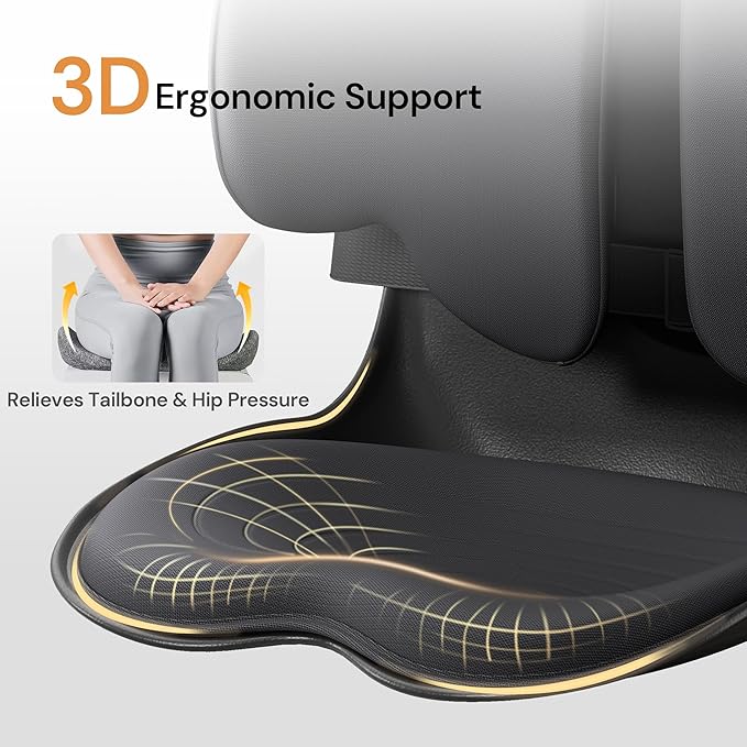 CabSupport M3 Ergonomic Seat Cushion Dynamic Lumbar Support Spineseat Patented Spine Alignment Ergonomic Posture Corrector, Ideal for Seniors & Teens, Breathable Design for Home, Gaming & Meditation