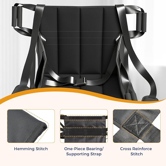 Patient Lift Transfer Belt for Wheelchair to Car/Bed, Emergency Evacuation Chair Stair Lift Assist pad, Portable Home Slide Board Sling Seat Cushion for Transferring Elderly and Disabled People.