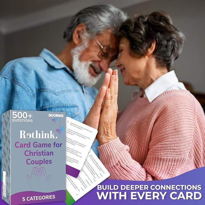 Quokka Conversation Cards Game - Fun Talking Board Game for Family Night | Christian Couples Edition - Religious Gift - Relationship Connection - Great Board Game for Married Husband and Wife