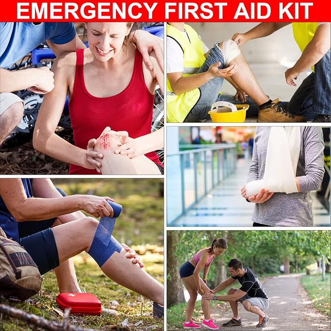 Small-Waterproof Car First-Aid Kit Emergency-Kit - Green 277Piece Camping Equipment for Camping Hiking Home Travel YIDERBO