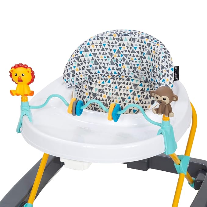 Smart Steps Trend Activity Walker with Removeable Toy Bar, Multi-Directional Front Wheels, Tray, Adjustable Height and Flat Fold Frame for Storage, Ages 6 Months +, Zoo-ometry Grey