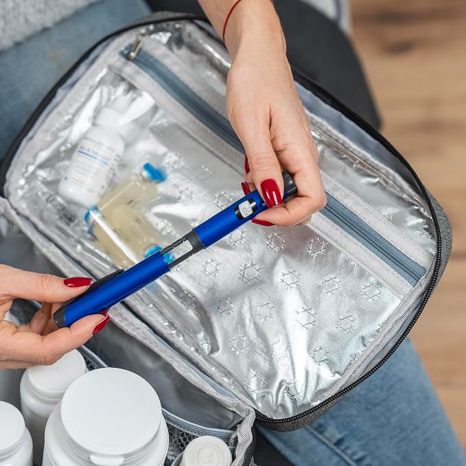 nursemaid Insulated Medication Organizer – Travel Case for Insulin & Medicine, Keeps Meds Cool, Includes ID Card & 7-Day Pill Organizer, Compact & Organized On the Go