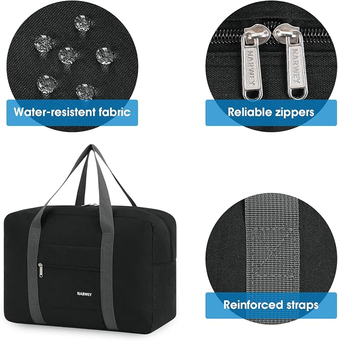 For Spirit Airlines Personal Item Bag Foldable Travel Duffel Bag Tote Carry on Luggage Duffle Overnight for Women and Men