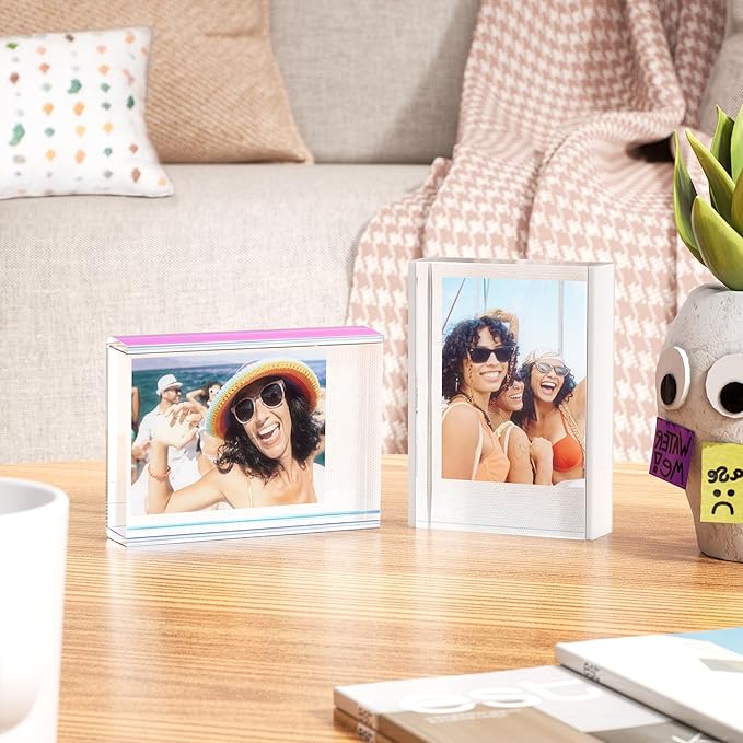 WINKINE Mini Polaroid Frame 2x3, Instax Picture Frames for Fujifilm Instax Mini 12/41/99 Camera Film, Tabletop Polaroid Frame for Photos, Small Picture Display Holder for Instant Photo