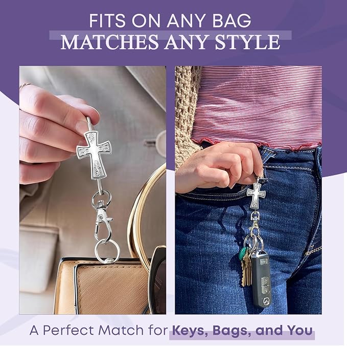 Women’s Bag Charm Key Finder, Car Keychain Hook, Cute Purse Organizer & Tote Bag Accessories, Gifts for Mom - Original
