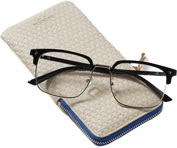 Cockatoo Portable Glasses Case, Drop-Resistant Eyewear Storage Pouch, Slim Soft Case for Sunglasses, with Cleaning Cloth