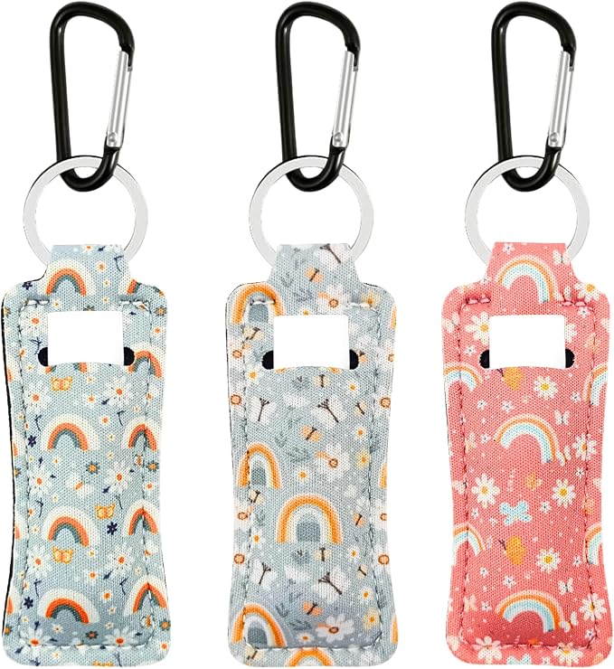 Chapstick Holder Key Chain Lipstick Holder Lip Balm Holder Keychain | Stocking Stuffers Gift, Compatible with Chapstick, Lip Balm and Lipstick, Bag Charm Accessories, Gifts for Women Friend