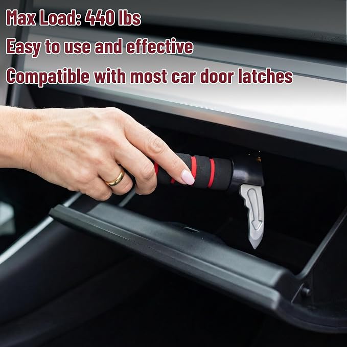 Bates- Car Door Handle for Elderly, 2 Pack, Car Assist Handle for Elderly, Red