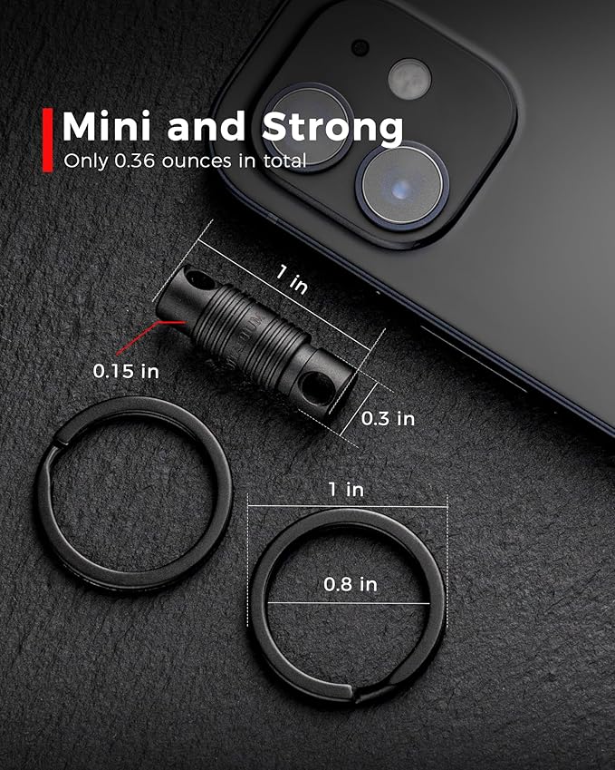 FEGVE Titanium Quick Release Keychain, Detachable Pull Apart Key Chain | Easy Access, Tangle-Free 360° Swivel, Rustproof and Durable, for Valet Car Home Key Storage