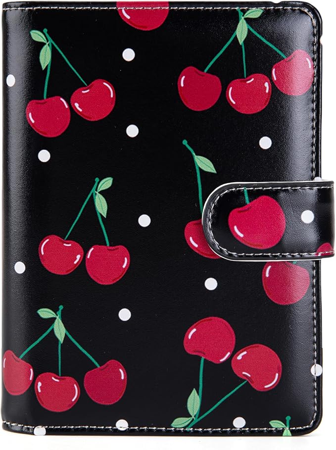 Passport Holder for Travel Essentials, RFID Blocking Passport Wallet Cover with Magnetic Closure, Passport Book Holders for Women and Men (Cherry)