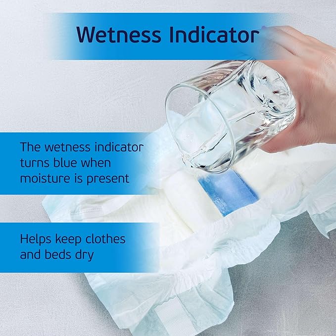 2XL Adult Diapers for Women and Men - Case of 48 Bariatric Disposable Briefs with Tabs and Stretchable Side Panels - Breathable with Max Absorbency