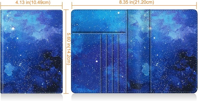 FINTIE Passport Holder, Slim Travel Wallet RFID Blocking Card Case Cover | Passport Cover Protector Essentials with Credit Card Slots, For Women/Men