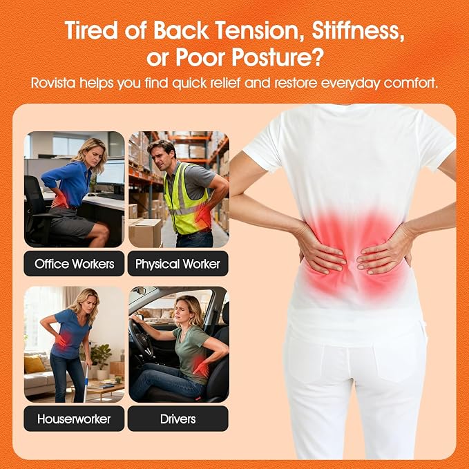 Premium Back Stretcher for Lower Back Pain Relief – 4-Level Adjustable Lumbar Support Board with Soft EVA Massage Strip – Durable & Portable Back Cracker to Release Tension and Reset Your Day (Blue)