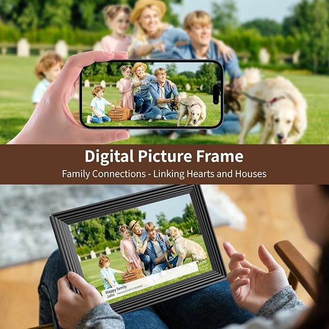 Digital Photo Frame,15.6 Inch Frameo Digital Picture Frame, 1920x1080 IPS LCD Touch Screen,Auto-Rotate,32GB, Supports SD Cards,Share Happy Moments Instantly via Frameo App from Anywhere
