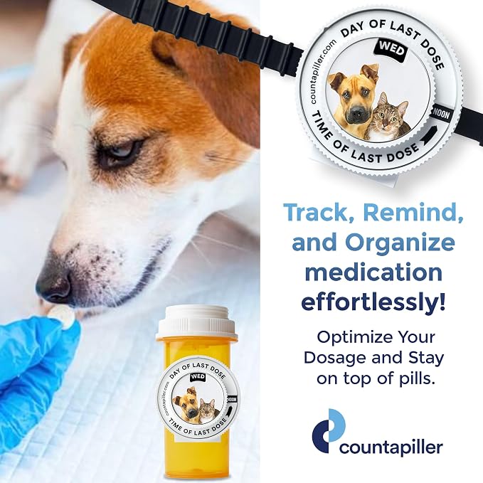 Track, Remind, & Organize Pills. Medication Compliance. Optimize Your Dosage & Stay On Top of Prescriptions AM/PM - Daily & Hourly (Pets) Pill Medication Organizer Tracker