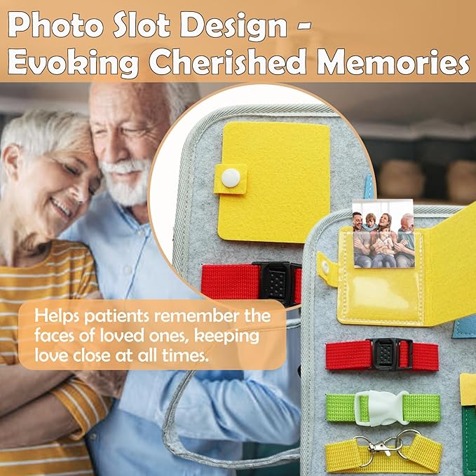 Fidget Blanket for Adults with Dementia, Dementia Activities for Seniors & Alzheimer’s Patients, Sensory Blanket Busy Board, Dementia Fidget Toys for Elderly，Anxiety Relief
