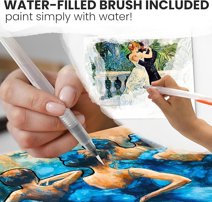 QUOKKA Water Painting Dementia Activities for Seniors – Gallery of Greats – Alzheimers Products for Elderly - Activities for People with Dementia - Crafts for Seniors