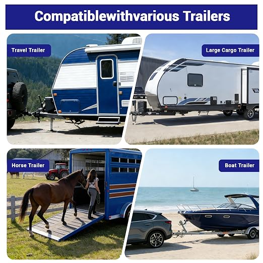 Rv Trailer Tongue Weight Scale 1800 Lb, 6.3" Large Stability Base Tongue Weight Scale for Travel Trailers Rv Campers & Boat, Fatigue-Resistant Spring System, Minimal Recalibration, (With Portable Bag)