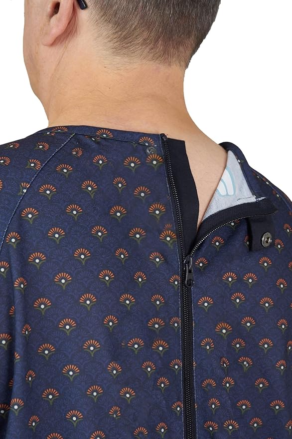 Ovidis Dementia Clothes - Alzheimers Anti-Strip Jumpsuit with Back-Zipper for Elderly Men - Bobby