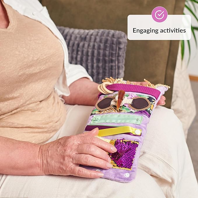 Fidget Wrist Cuff Sensory Toys | Fidget Toys for Dementia | Dementia Products for Elderly | Anxiety Sleeve | Gifts and Activities for Seniors with Alzheimer’s or Dementia