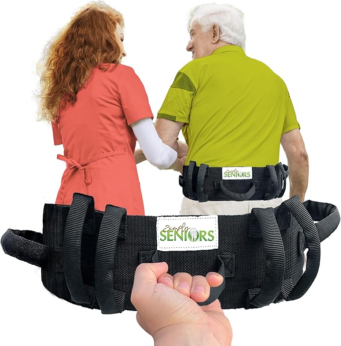 Gait Belts for Seniors with 7 Handles- Transfer Gate Belts Medical for Elderly and Disabled - Easy to Use Quick Release Gait Belt with Handles for Seniors Physical Therapy -Elderly Assistance Products