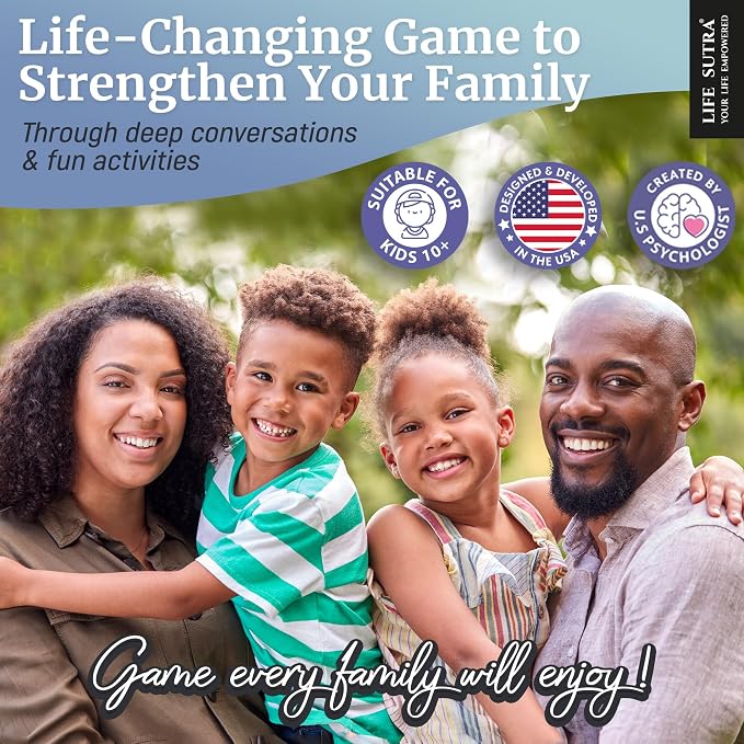 Life Sutra Family Connect – 400 Conversation Starter Cards, Conversation Card Game for Meaningful Conversations, Screen-Free Quality Time & Family Bonding