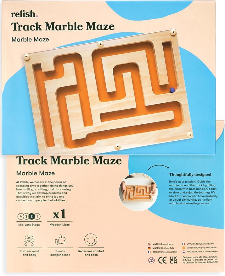 Relish - Marble Maze Track Game - Alzheimer's/Dementia Games & Activities for Elderly/Seniors, Improving Skills & Coordination