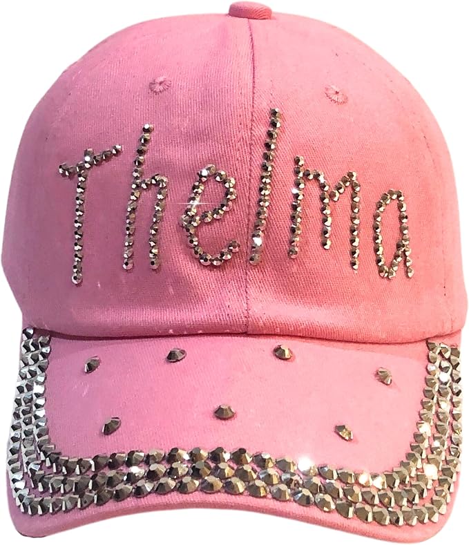 Popfizzy Bedazzled Hat for Women, Rhinestone Denim Hat, Fun Adult Bling Hats, Birthday Gifts for Women, Adjustable, One Size