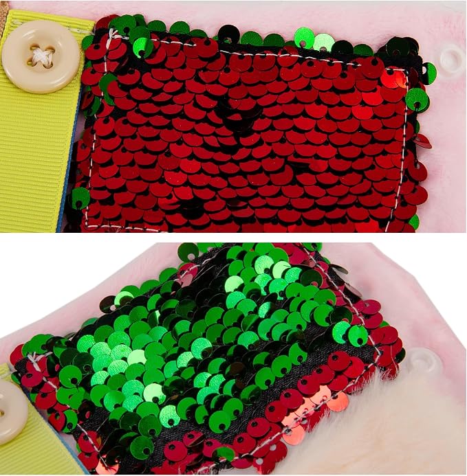 Fidget Blanket with Dementia, Dementia Activities for Seniors, Alzheimer's Products, Sensory Board with Buttons & Textures, Anxiety Relief Gifts for Elderly
