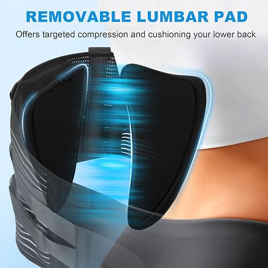 Advanced X-Back Support Back Brace for Lower Back Pain Relief, Lumbar Support Belt with Strong Velcro, Ultra Breathable Back Support Brace for Men and Women Herniated Disc, Sciatica, Arthritis 3XL/4XL