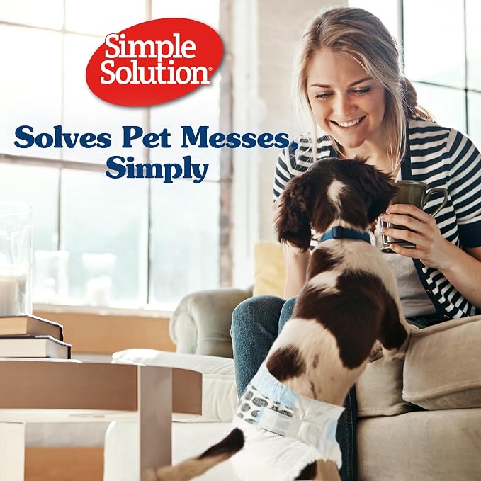 Simple Solution Female Dog Diapers – Disposable Diapers for Potty Training, Incontinence, and Heat Cycle Protection_Leak-Proof Fit for Small Dogs, 12–19 Inch Waist – 30 Count (Pack of 12)