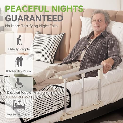 Real Relax Bed Rails for Elderly Adults Safety, Folding Bed Railings for Seniors Fit Full Twin King Queen Size, for Elderly Adults Rail Assist for Seniors Safety Bed, 28.5"x16.3"