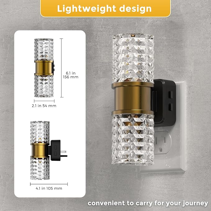 L LOHAS LED Night Light, Modern Night Lights Plug into Wall, 2 Pack | Amber-3000K-5000K Adjustable Color Temperature Night-Light, Dimmable Nightlights, Dusk to Dawn Sensor, Rooms Bathroom Hallway