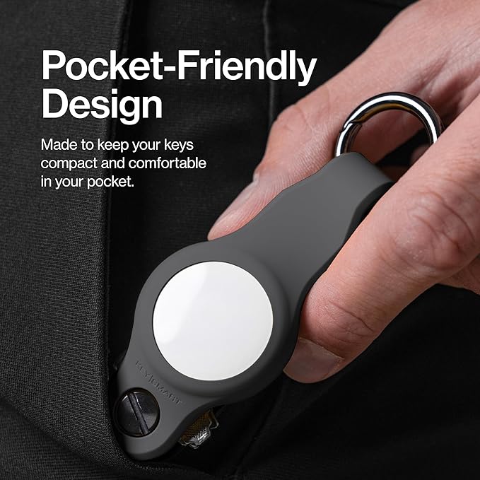 KeySmart Air - Premium Keychain Key Holder Compatible with Apple AirTag, 5 Key Organizer Keychain, Air Tags Not Included
