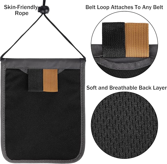 Travel Pouch Neck Wallet Family Passport Holder Organizer Case with RFID Blocking | Family Passport Holder