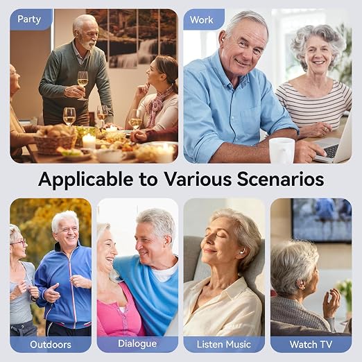 Hearing Aids for Seniors,Rechargeable,AI Smart Noise Cancelling,32 Channels | Advanced 32 Channel Digital BTE Hearing Assist Dual Microphone Standby 144h,One-Button Operation, 5 Volume Levels Clear Sound