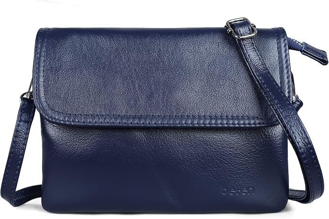 befen Genuine Leather Small Crossbody Bags for Women Cell Phone Travel Bag | Soft Real Leather, Adjustable Shoulder Strap, Card Slots, Compact Size, Daily Travel Shopping Outing Use, Phone Purse