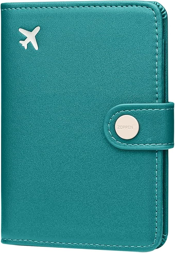 Passport Holder RFID Blocking Travel Wallet, Tea Green | Passport Cover with Multiple Card Slots, Water-Resistant & Easy-Carry, Must-Have Travel Accessory for Men & Women.