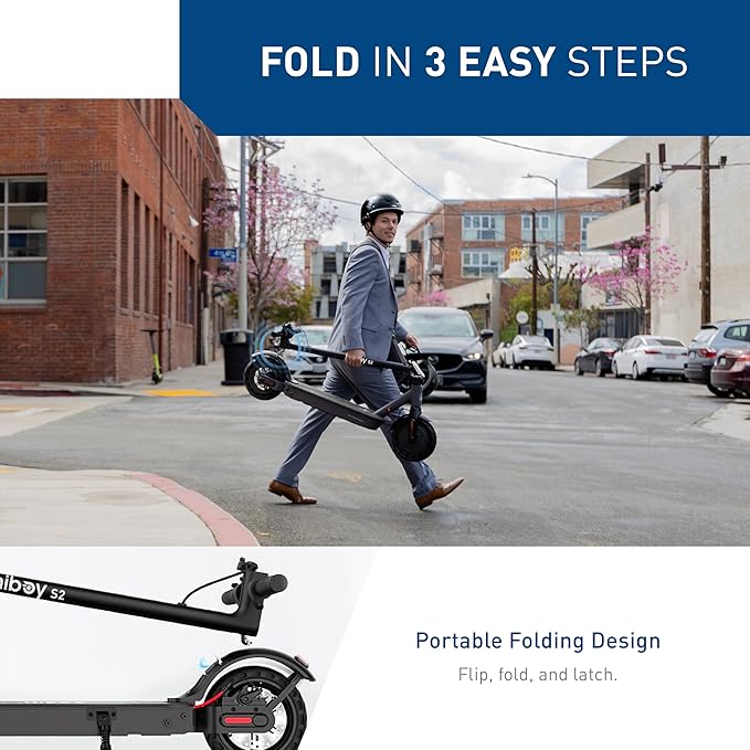 Hiboy S2/S2 MAX Electric Scooter, 350/500W Motor, 8.5/10" Tires, 17/40.4 Miles Range E Scooter, 19 Mph Folding Commuter Electric Scooter for Adults