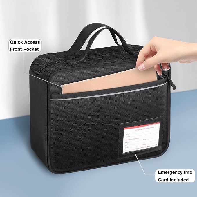 SITHON Pill Bottle Organizer Medicine Storage Bag Medication Travel Carrying Case Manager with Handle, Fixed Pockets for Medications, Vitamins, Medical Supplies, Black