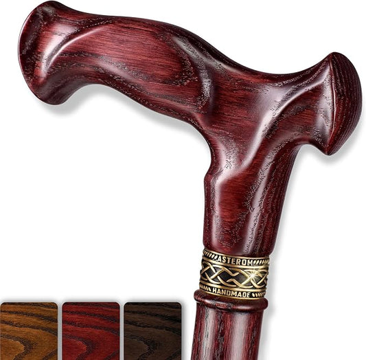 Asterom Handcrafted Canes for Men - Ergonomic, Stylish, Wooden Walking Cane for Men, Cool Walking Sticks for Seniors