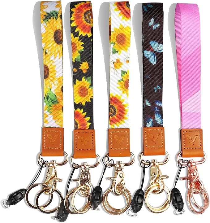 Yiflin Cute Wrist Lanyard for Keys, Keychain, Wallet, Id Holder, Cell Phone, Wristlet Lanyard Key Chain Holder for Women