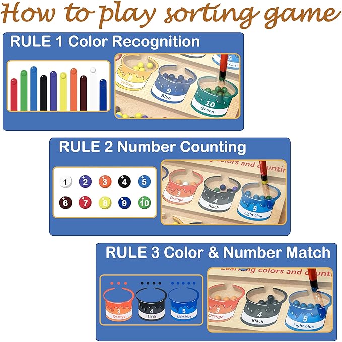 Dementia Activities for Seniors, Cognitive Games for Elderly, Magnetic Color & Number Alzheimers Products for Patients with Parkinsons, Easy Sorting Matching Memory Maze Board Gadgets Gifts
